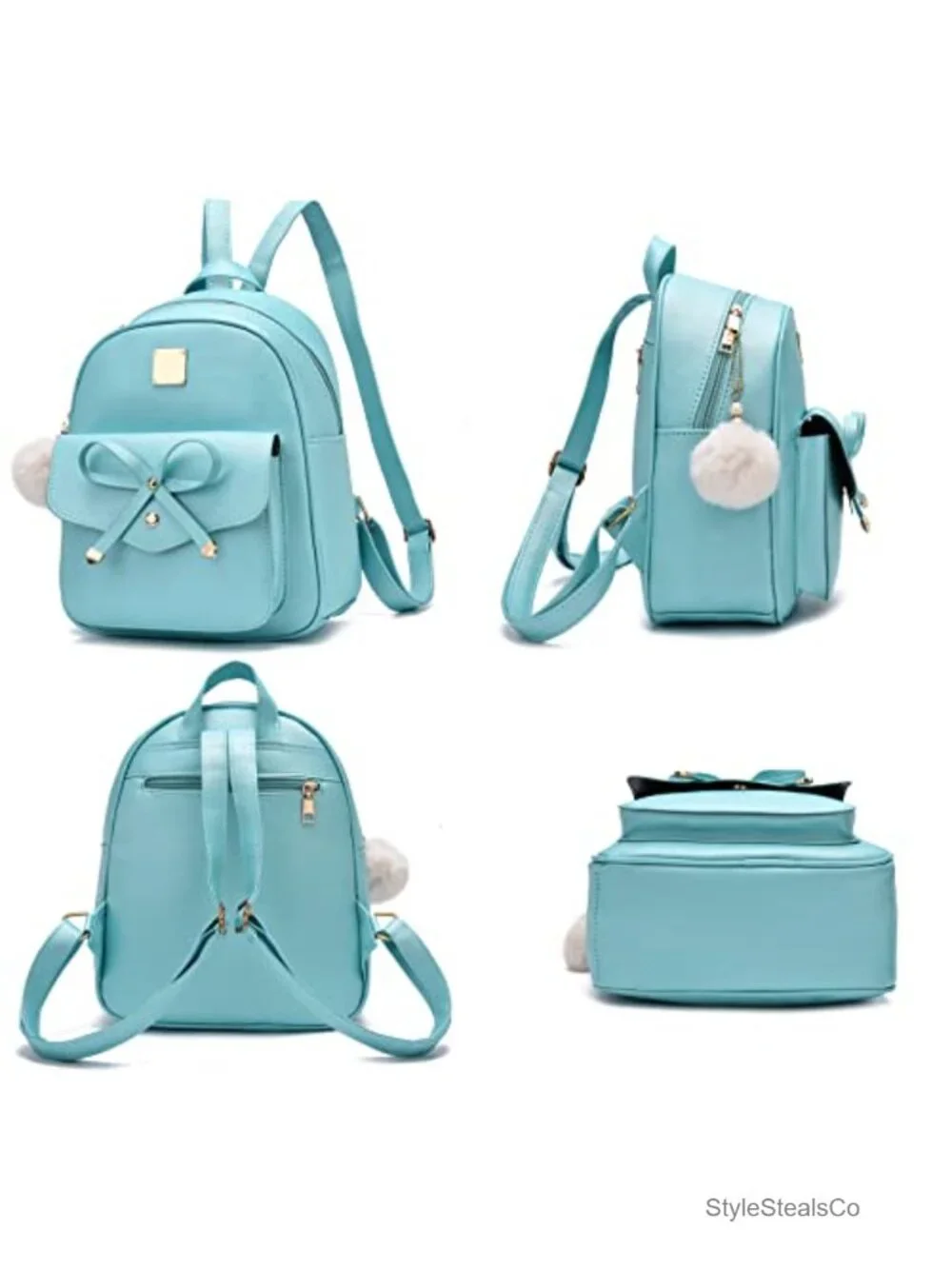 PU Leather Backpack Purse for Women Adjustable Shoulder Bag Rucksack